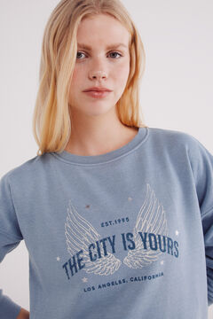 Springfield Sudadera gráfica azul