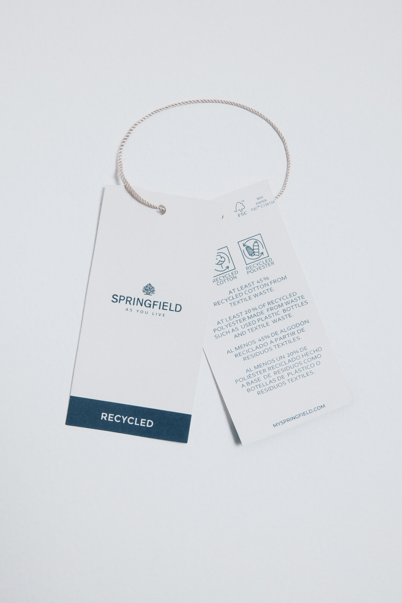 Springfield Jersey trenzado de fantas&iacute;a liso gris