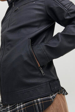 Springfield Chamarra simil cuero negro