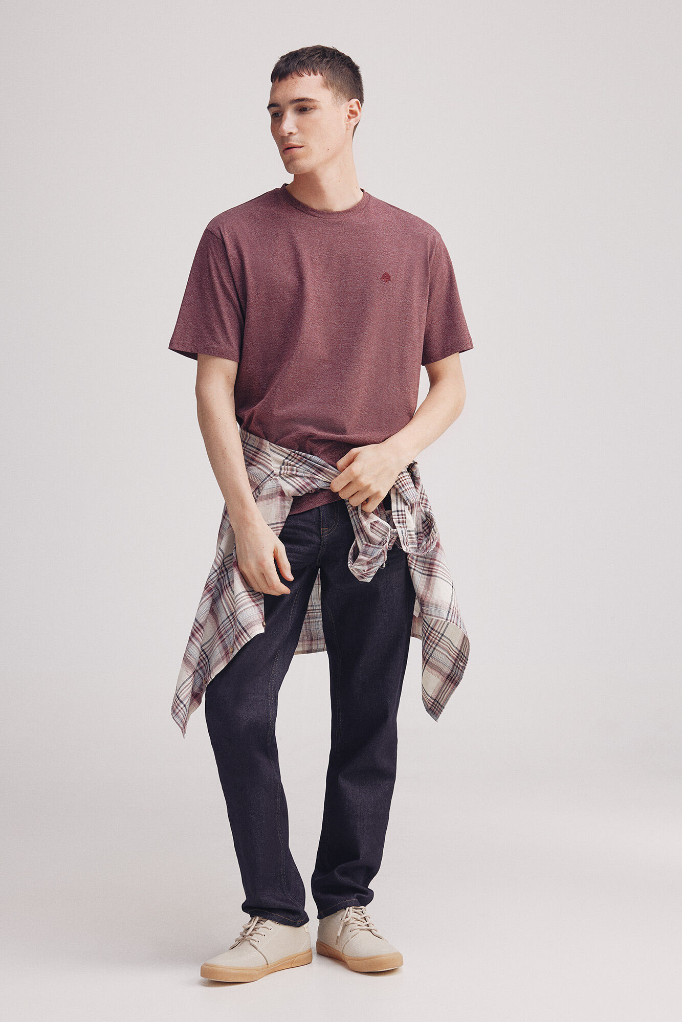 Springfield Playera microraya color p&uacute;rpura