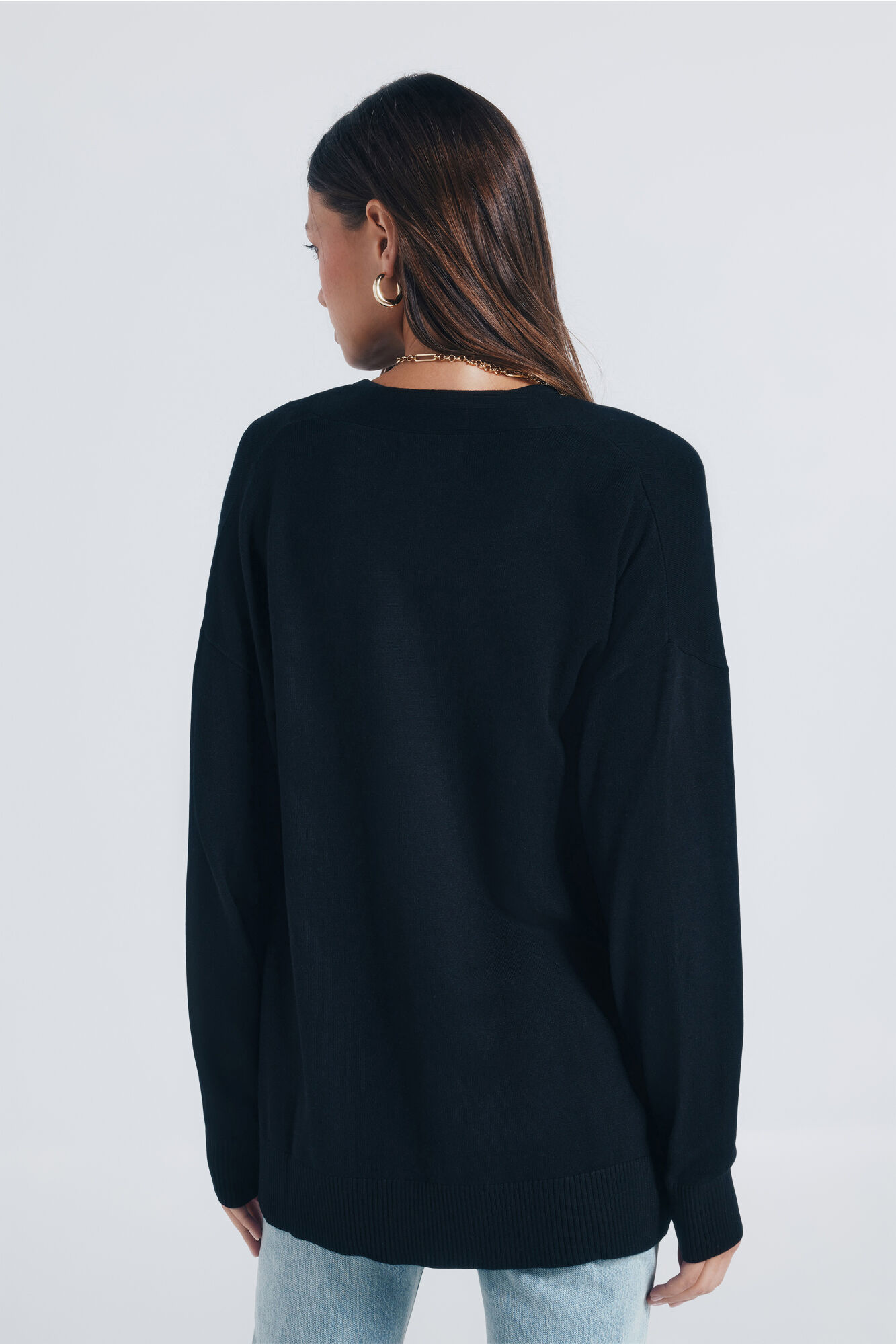 Springfield C&aacute;rdigan abierto ligero negro