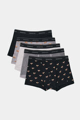 Springfield Pack 5 bóxeres estampados grises gris