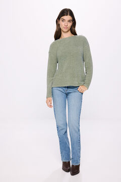 Springfield Playera chenilla escote redondo marfil