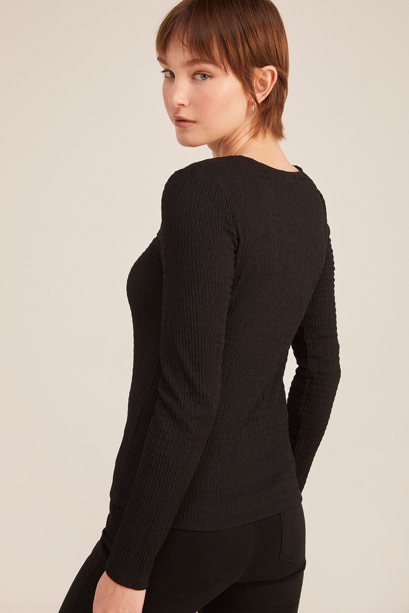 Springfield Playera Abertura Triangular negro