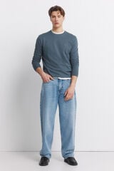 Springfield Jeans sobretintado wide leg azul