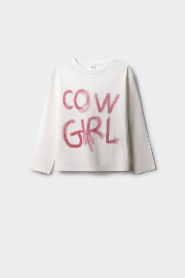 Springfield Kids Playera cowgirl niña marfil