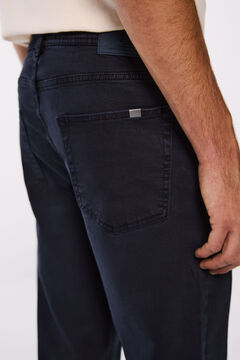 Springfield Pantalón color lavado slim fit marino