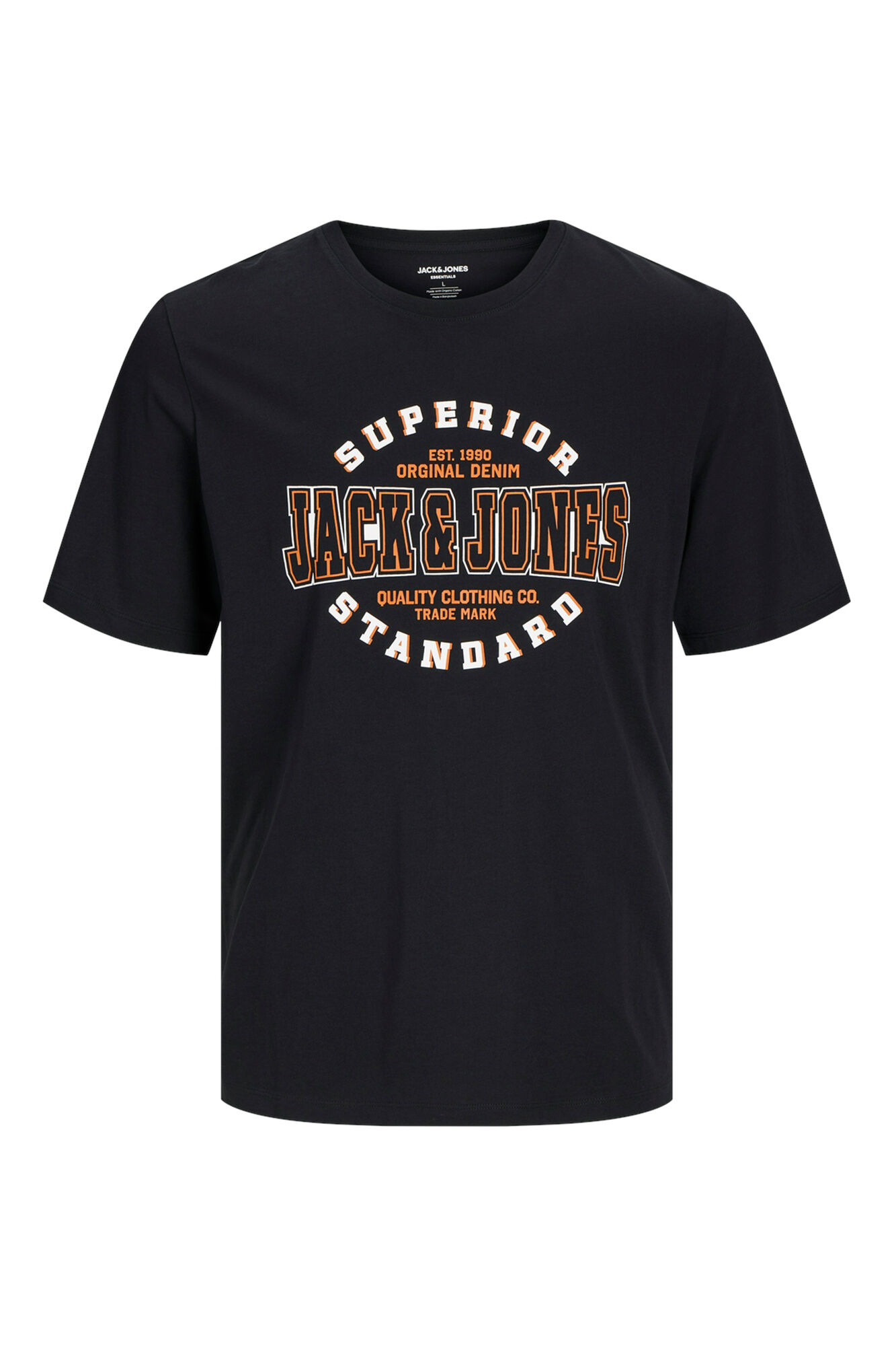 Jack & Jones Playera est&aacute;ndar fit negro