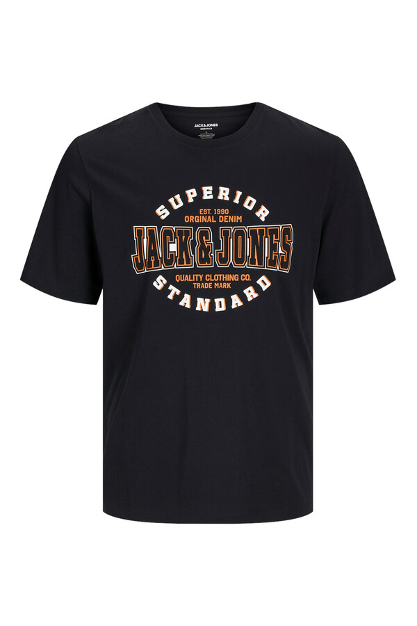 Jack & Jones Playera estándar fit negro