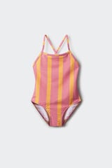 Springfield Traje de baño rayas niña naranja