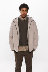 Springfield Parka corta efecto lana café