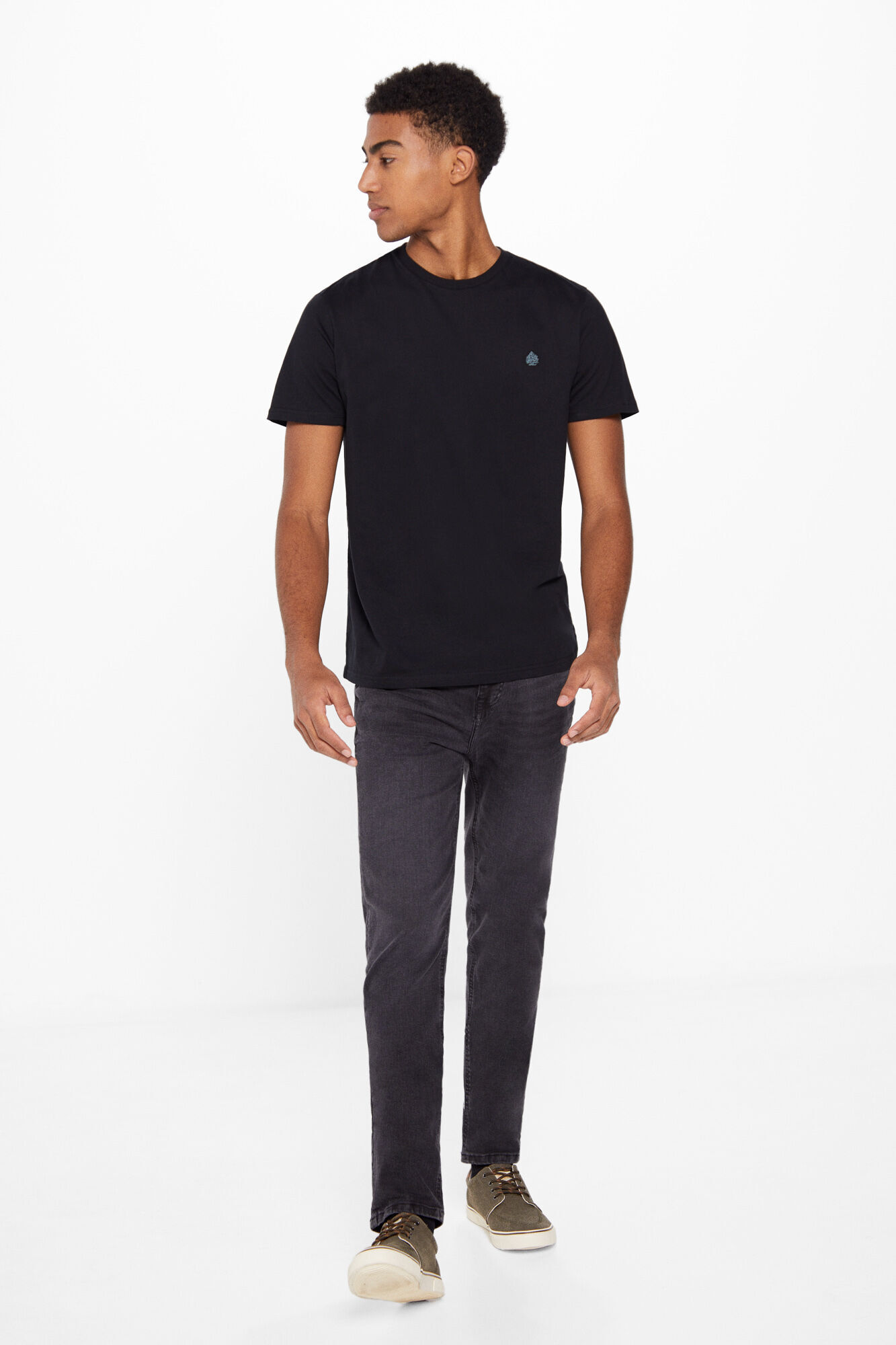 Jeans slim negro lavado Pantalones de mezclilla para hombre Springfield MX