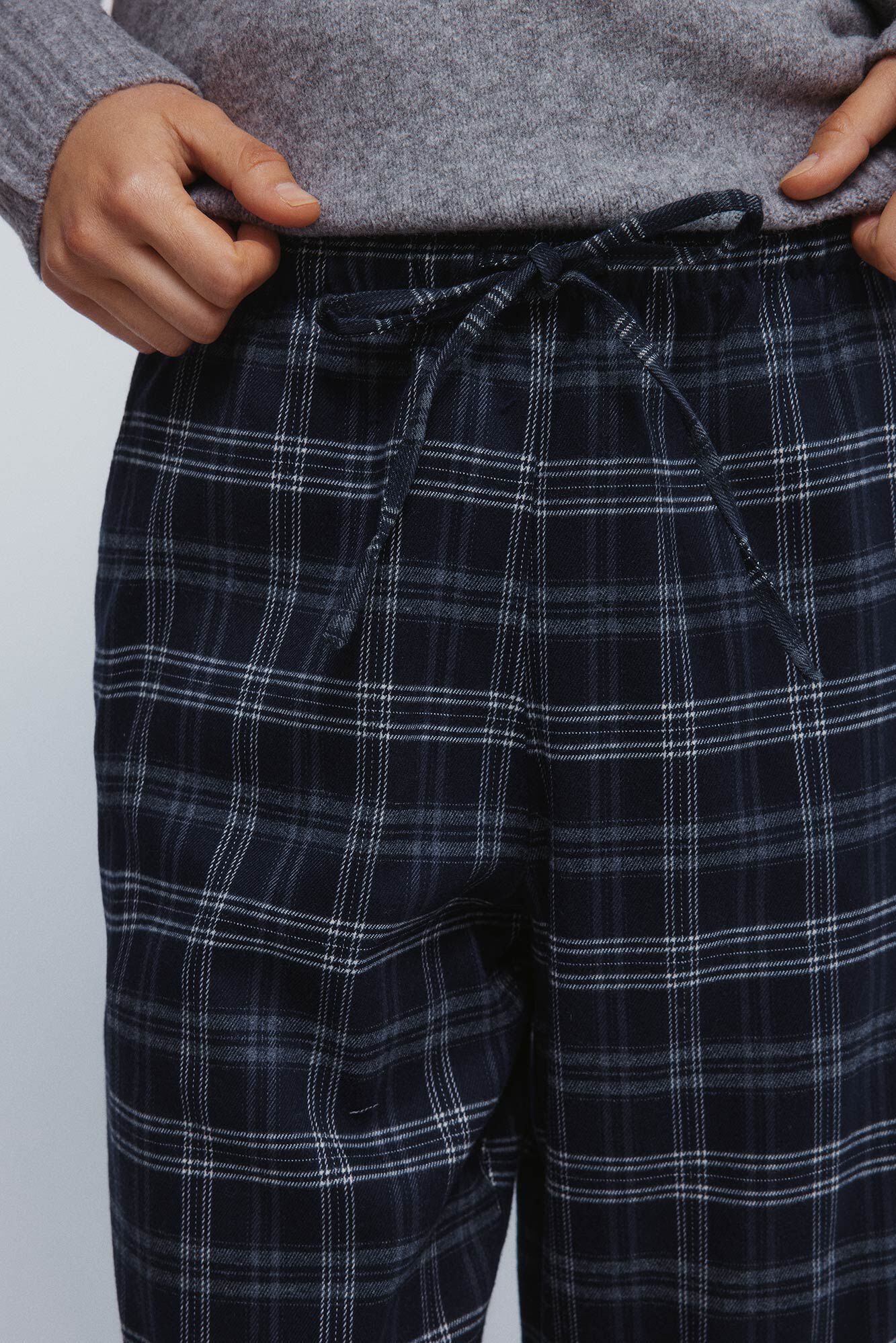 Springfield Pantalones jogger a cuadros marino