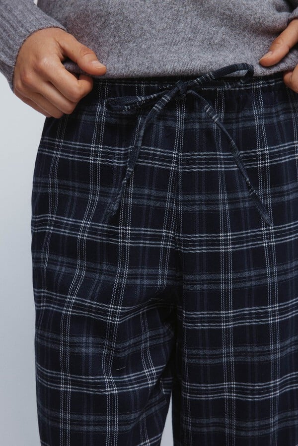 Springfield Pantalones jogger a cuadros marino