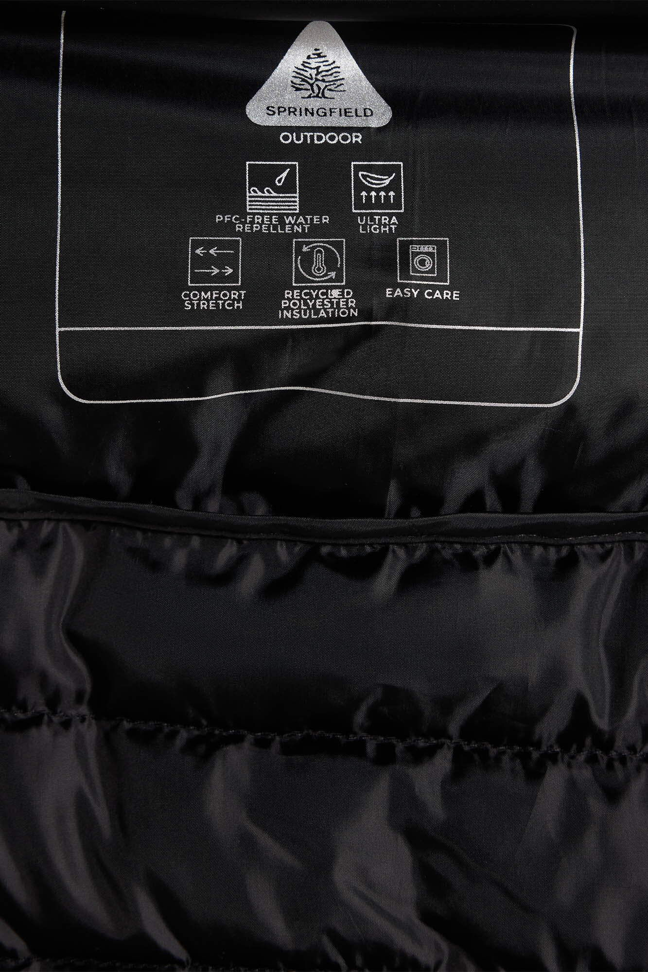 Springfield Chamarra acolchada combinada negro