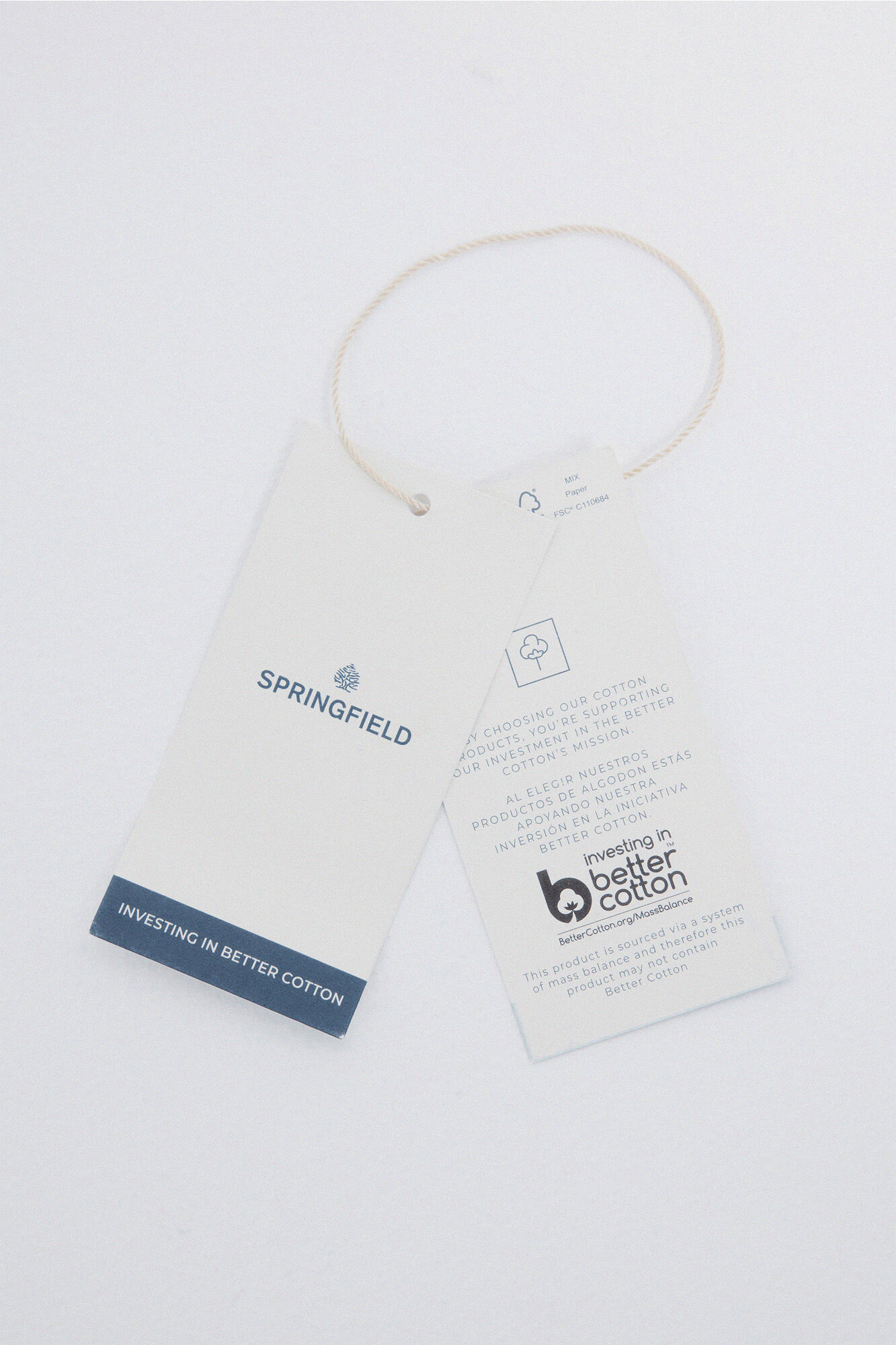 Springfield Camisa Oxford de Tencel azul