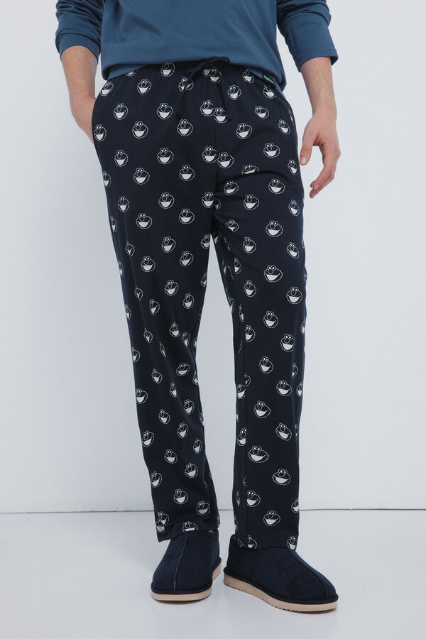 Springfield Pijama largo Plaza Sésamo azul