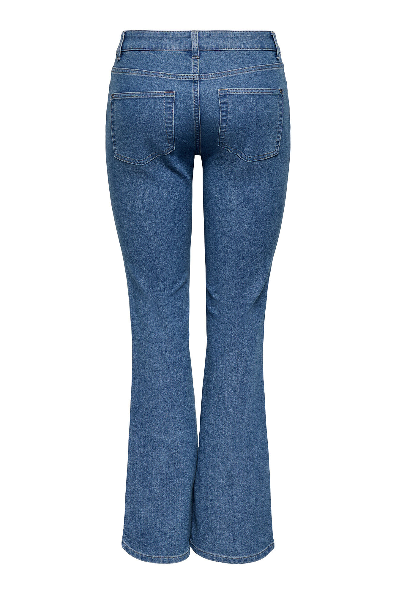 Only Jeans flare tiro medio azul tinta