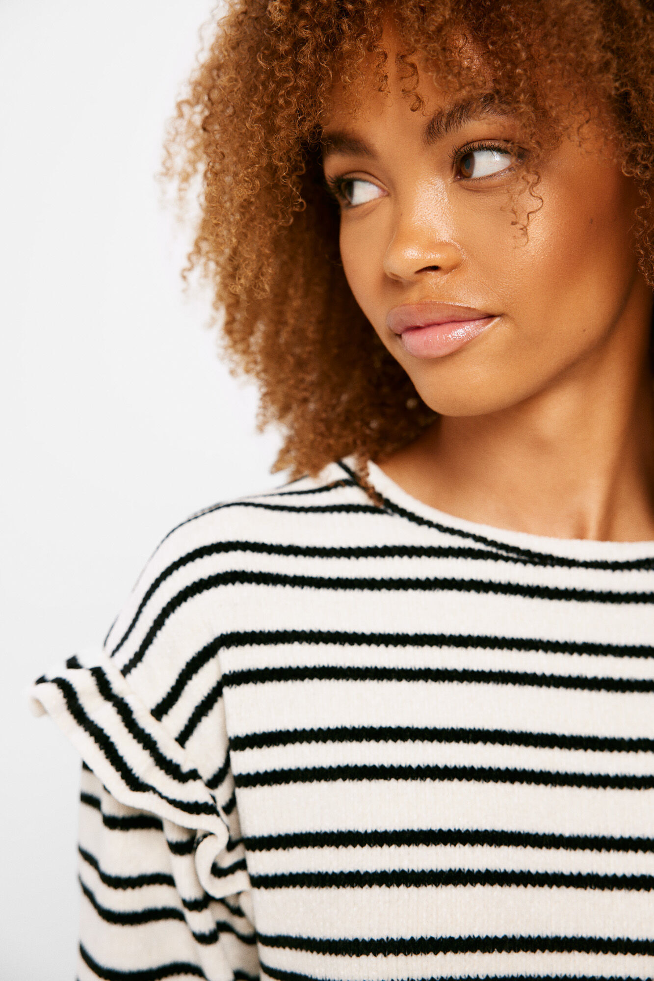 Springfield Playera Chenilla Rayas beige