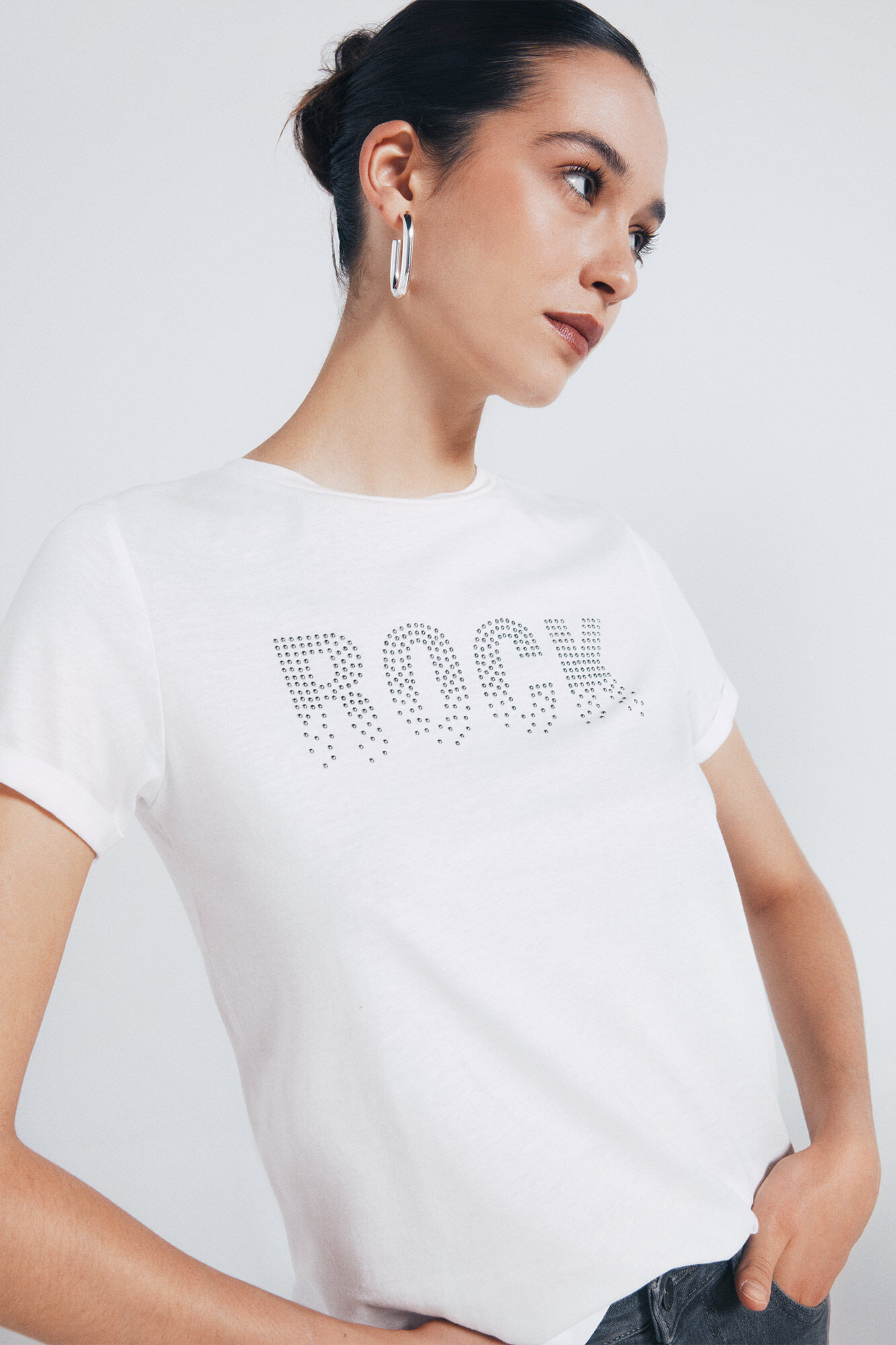 Springfield Playera "Rock" blanco