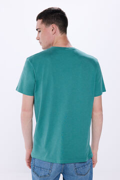Springfield Playera básica cuello redondo verde
