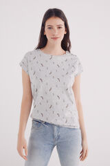 Springfield Playera manga vuelta botones hombro gris