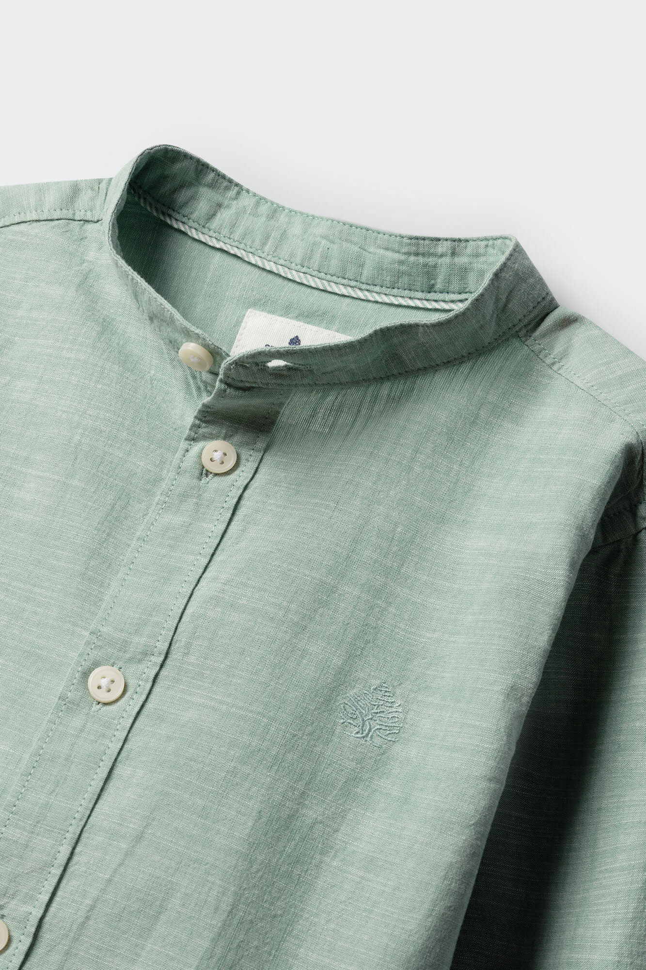 Springfield Kids Camisa de algod&oacute;n slub para ni&ntilde;o verde