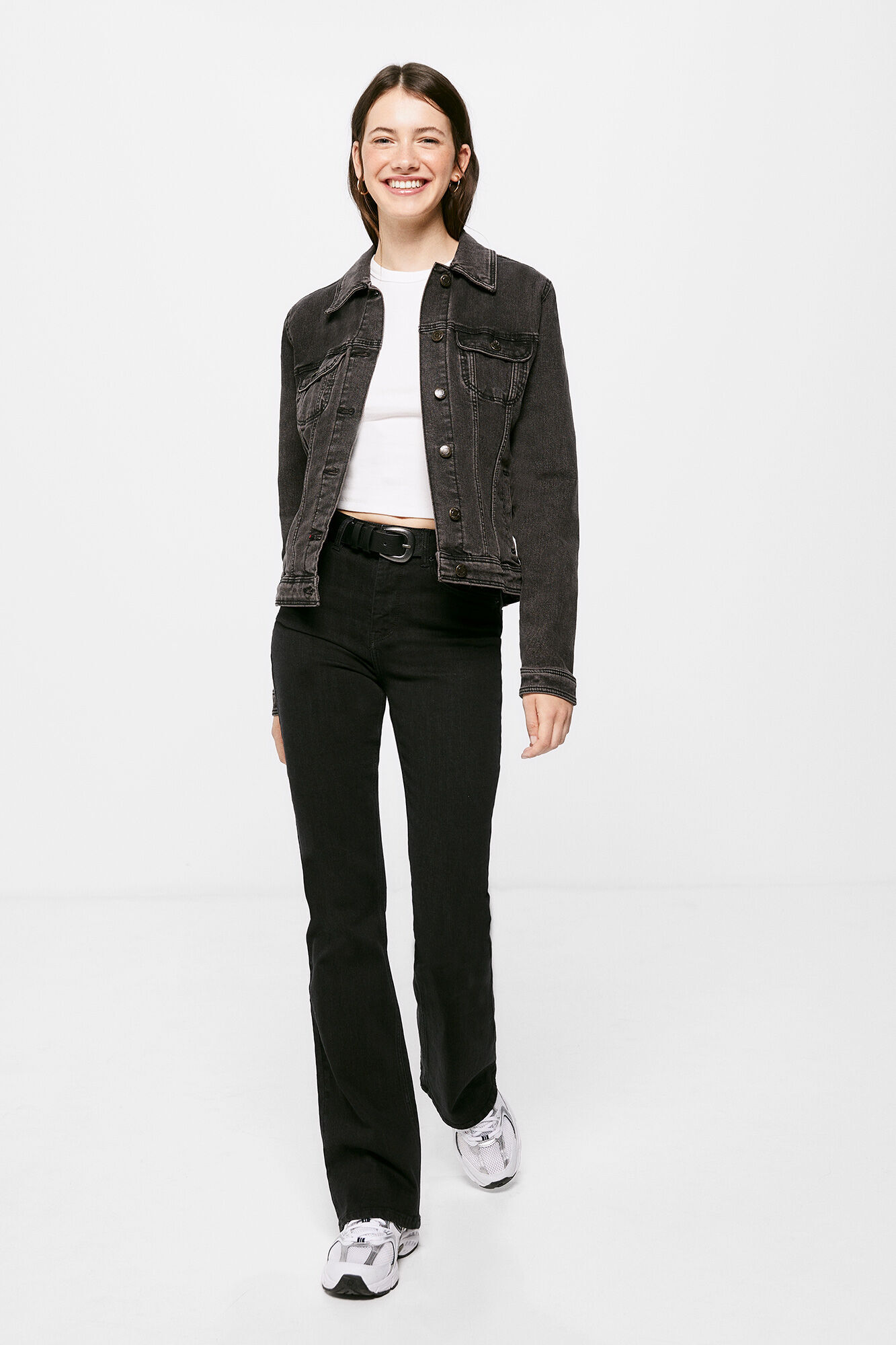 Springfield Chamarra Vaquera Algod&oacute;n negro