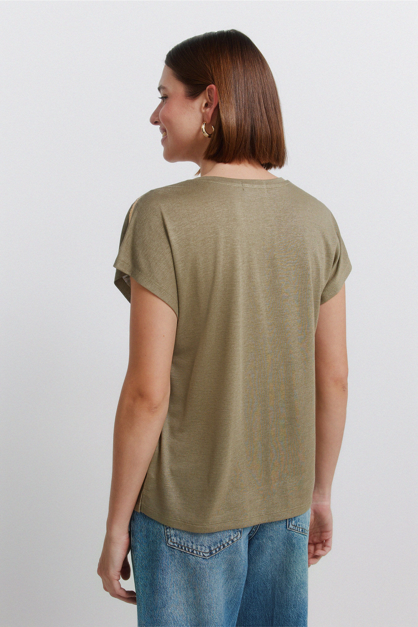 Springfield Playera manga murci&eacute;lago khaki