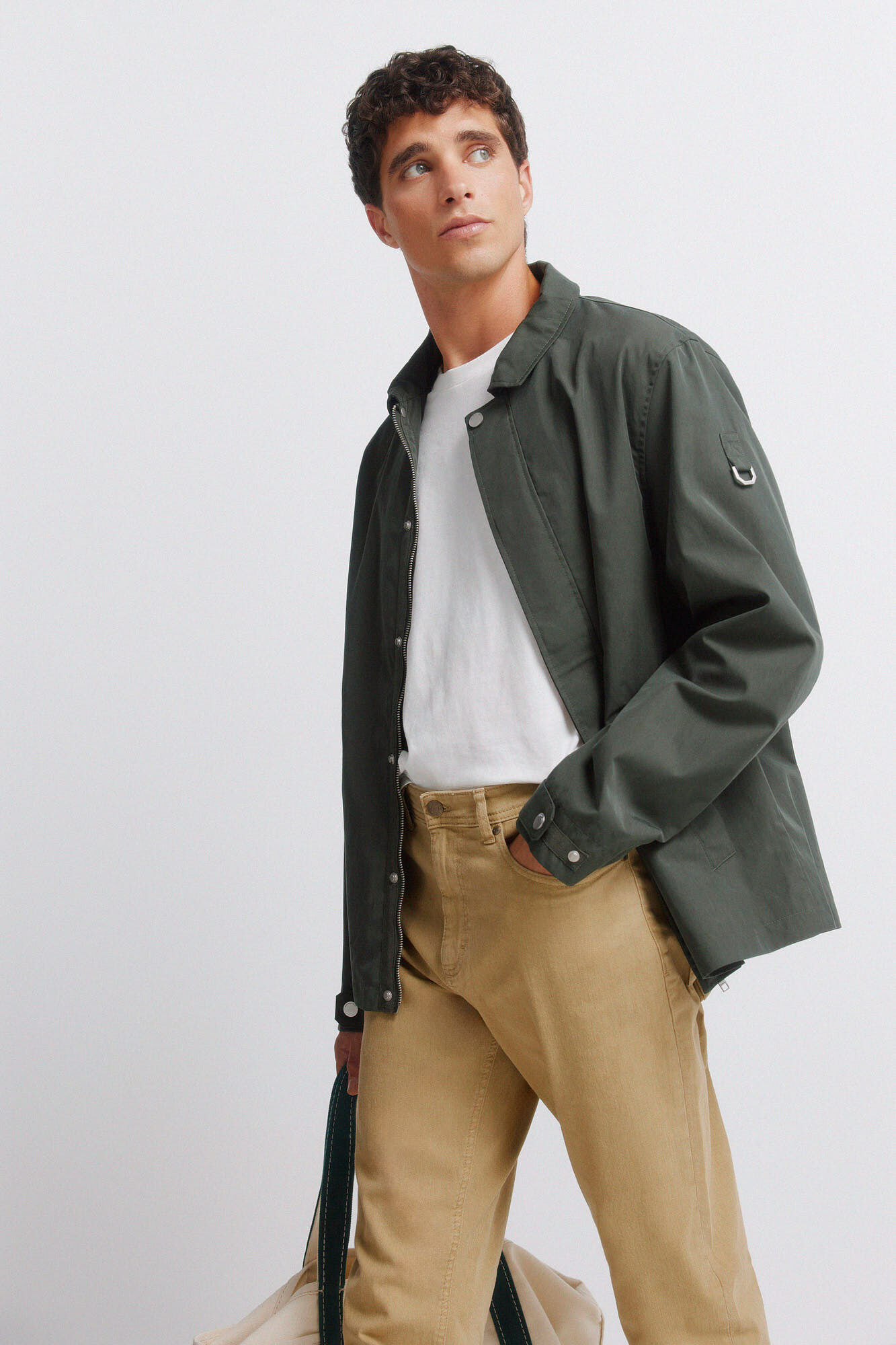 Springfield Pantal&oacute;n de 5 bolsillos lavado slim fit beige