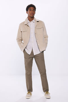 Springfield Camisa estructura bicolor beige
