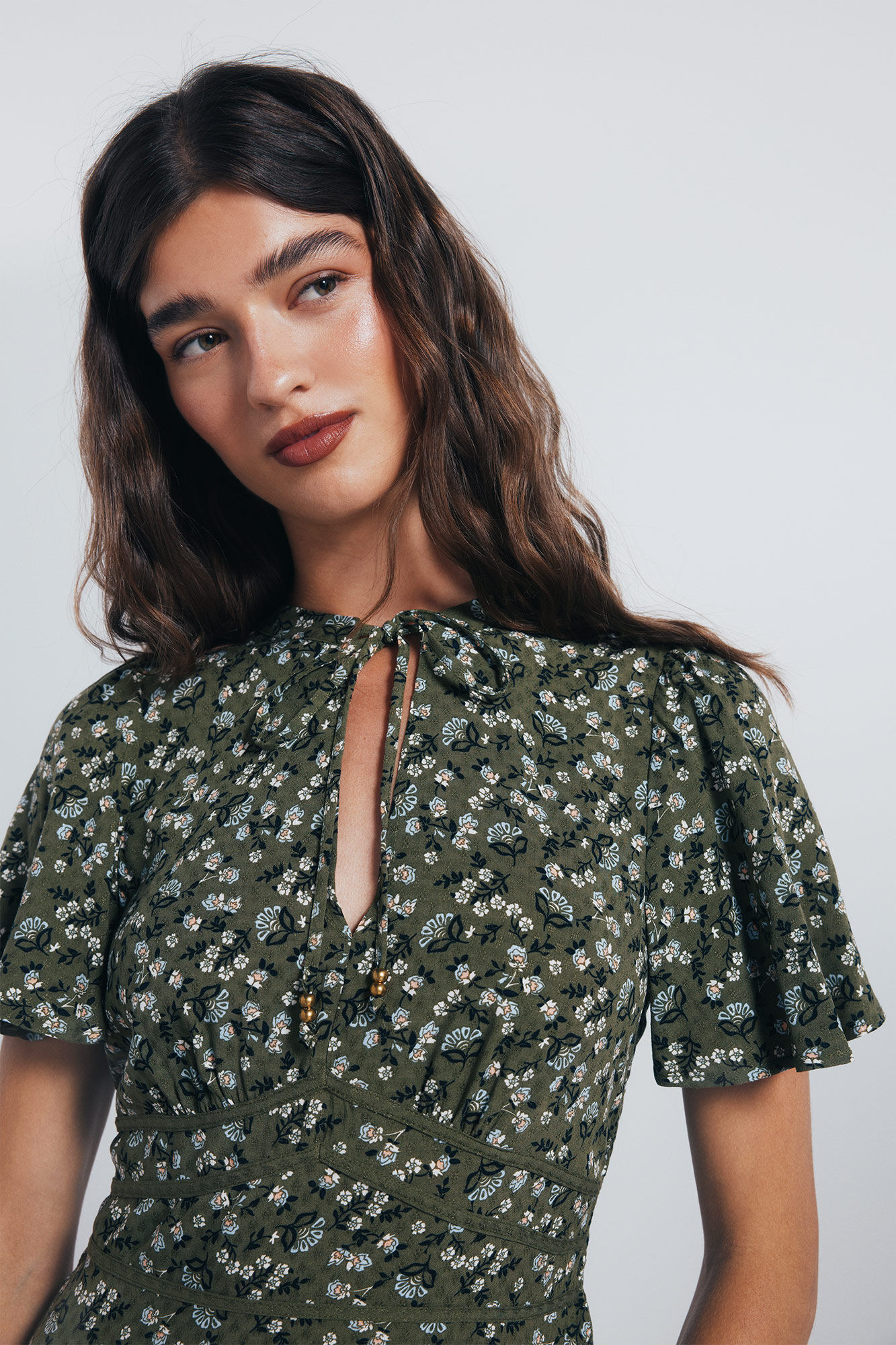 Springfield Vestido corto vivos cintura