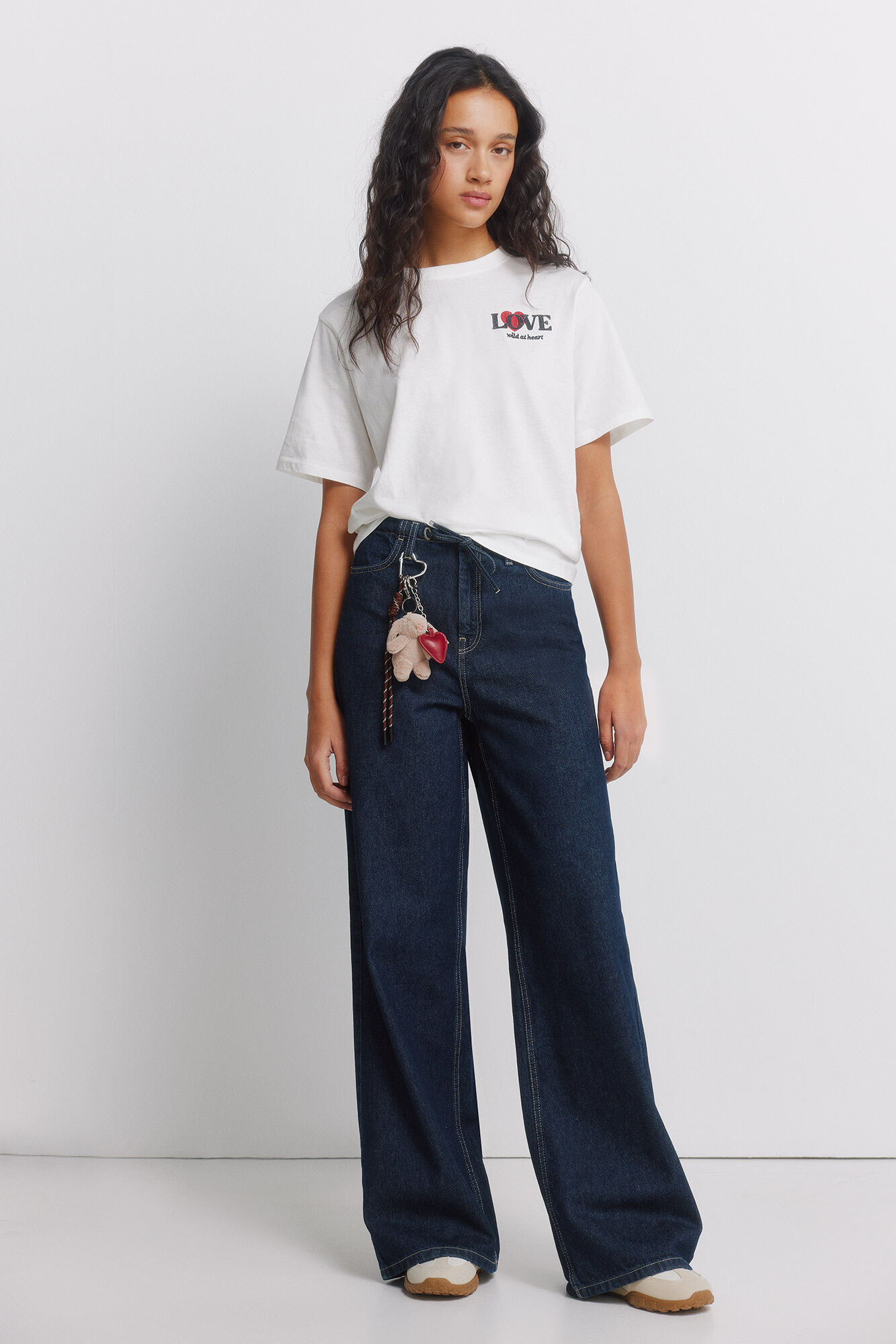 Springfield Playera manga corta 'Love' beige