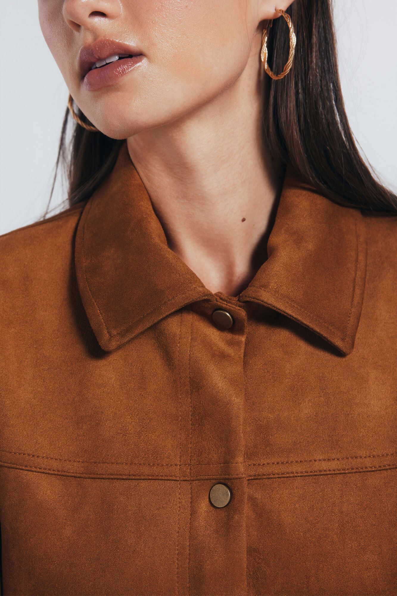 Springfield Chamarra bolsillos antelina nude