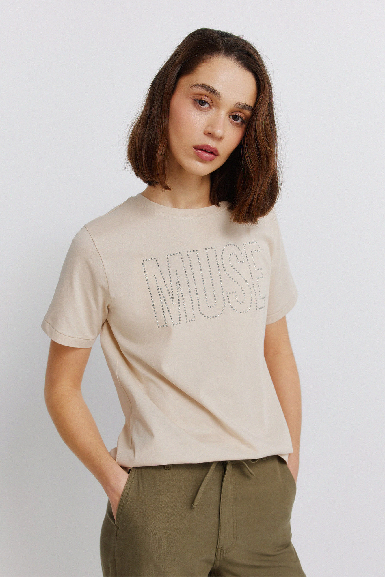 Springfield Playera manga corta con estoperoles