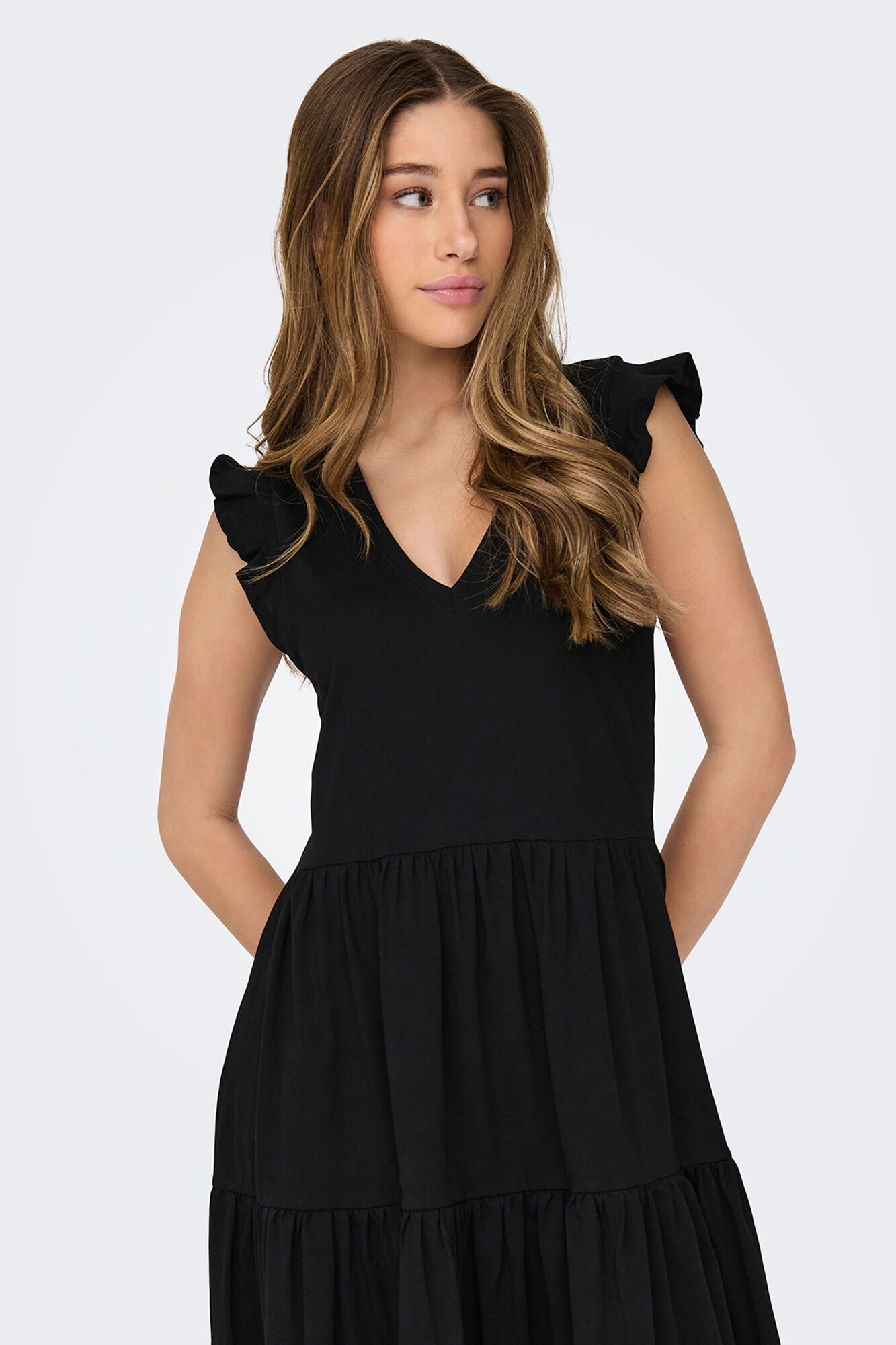 Only Vestido corto manga corta