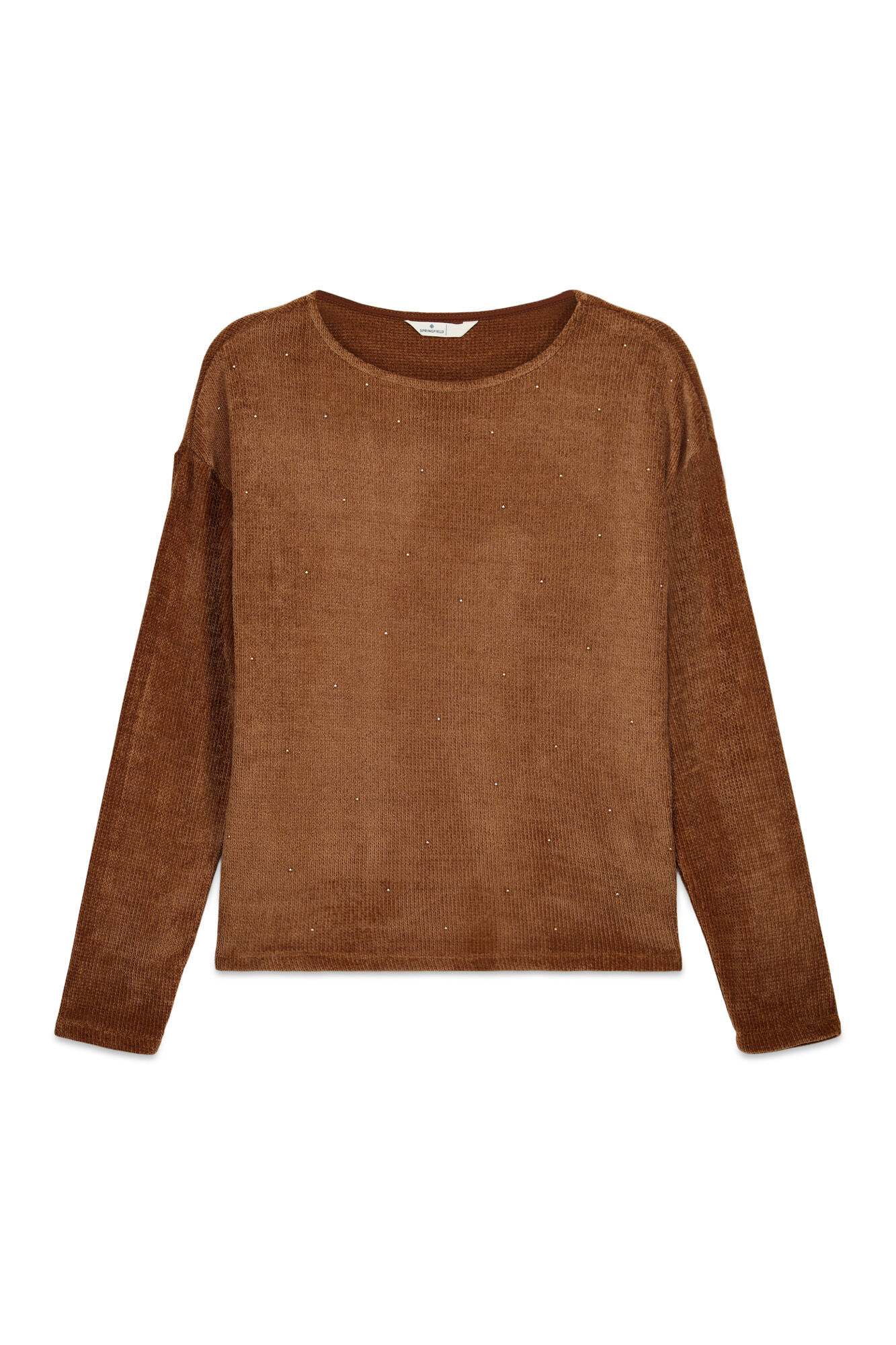 Springfield Playera con tachuelas caf&eacute;