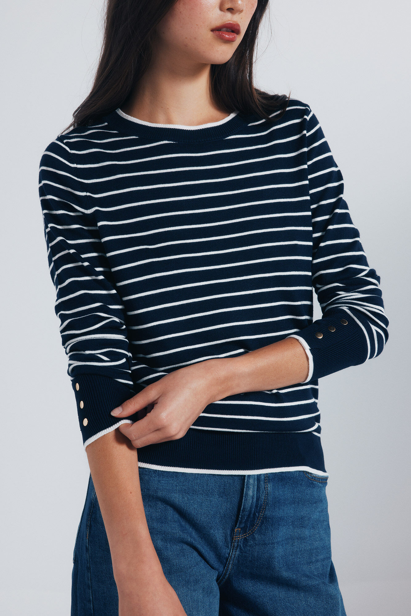 Springfield Su&eacute;ter fino botones pu&ntilde;os