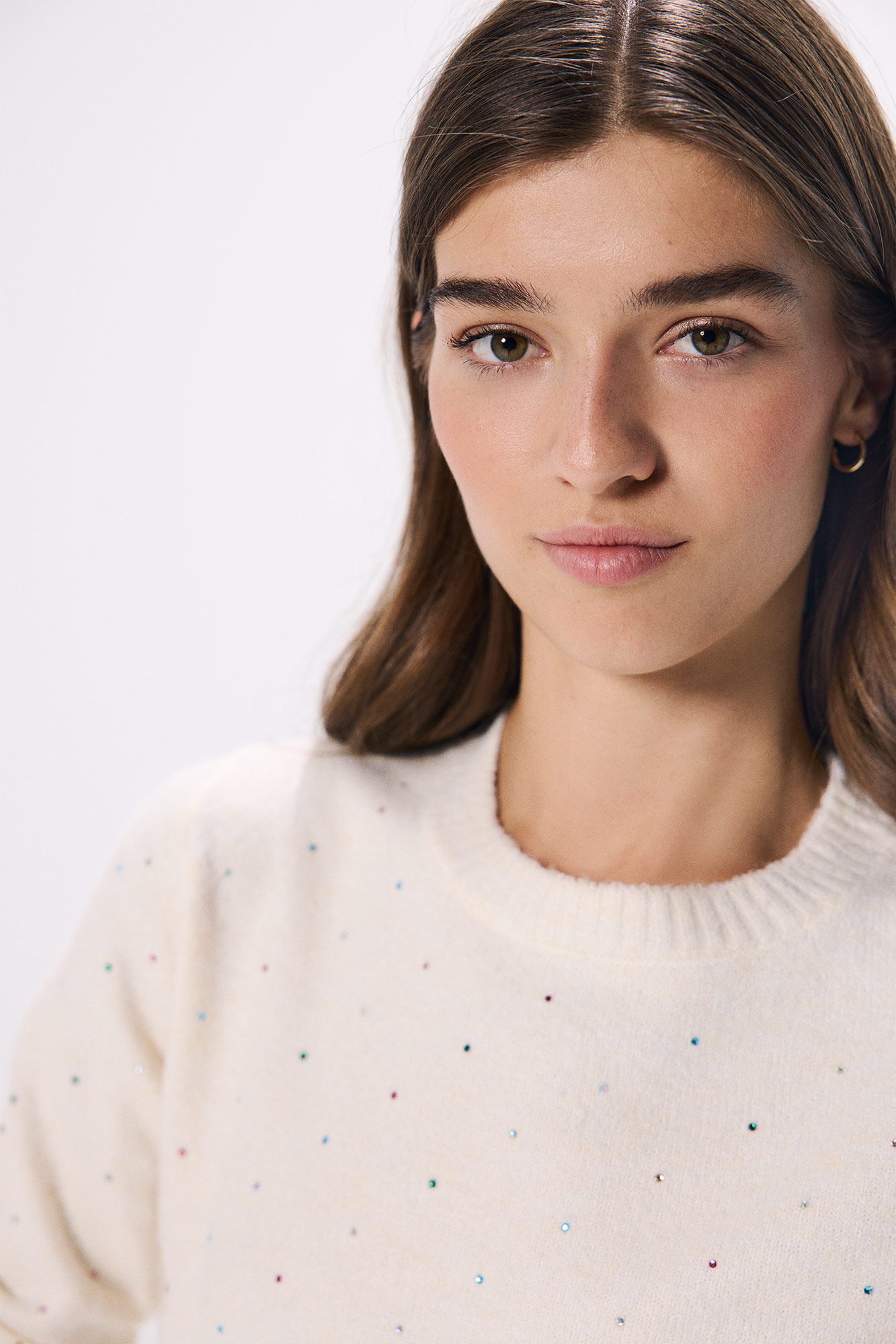 Springfield Su&eacute;ter tachuelas cristal estampado