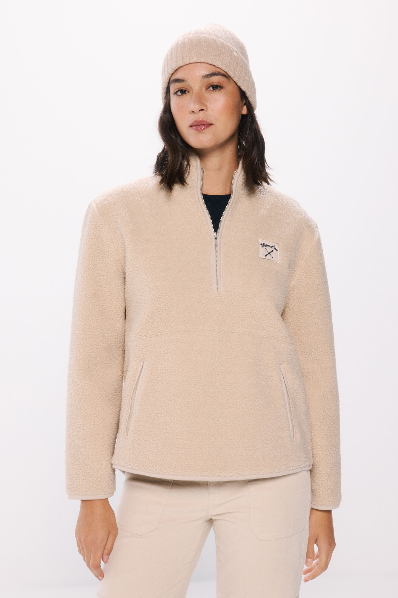 Springfield Sudadera borrego "Ski des Alpes" estampado