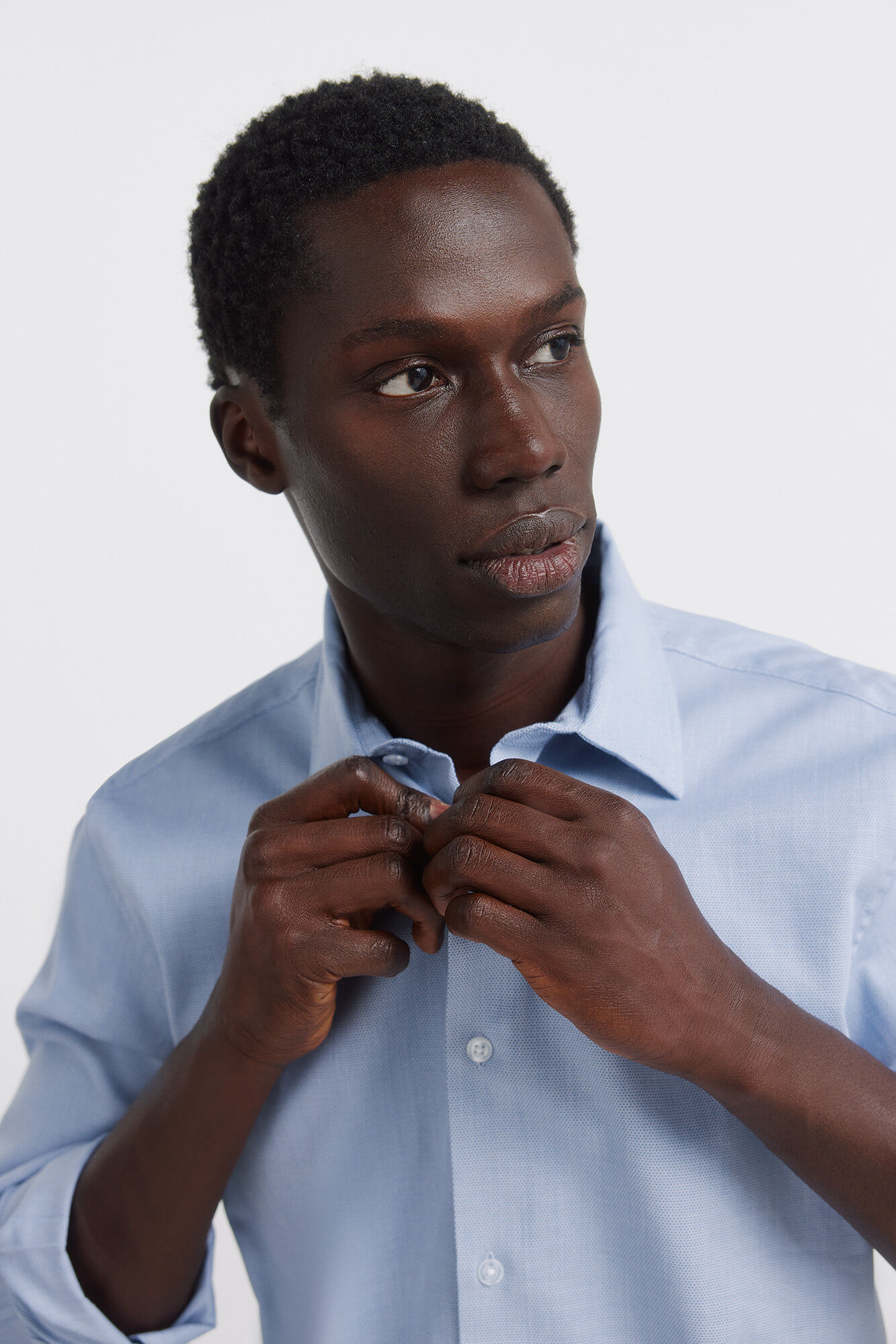 Springfield Camisa vestir estructura easy care azul