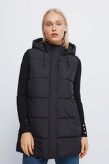 Springfield Chaleco capucha poliéster reciclado negro