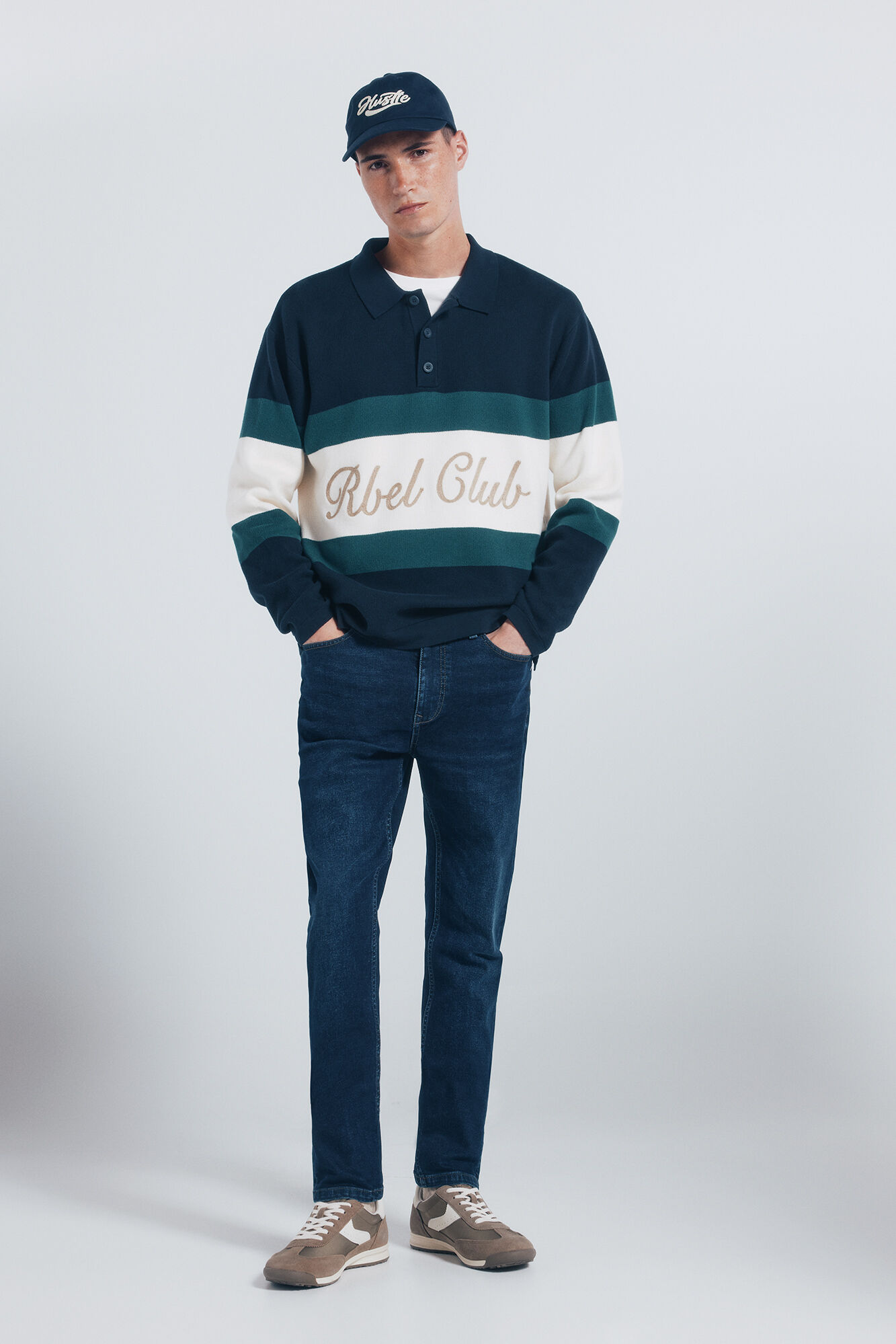 Springfield Sneaker de piel estilo retro caf&eacute;