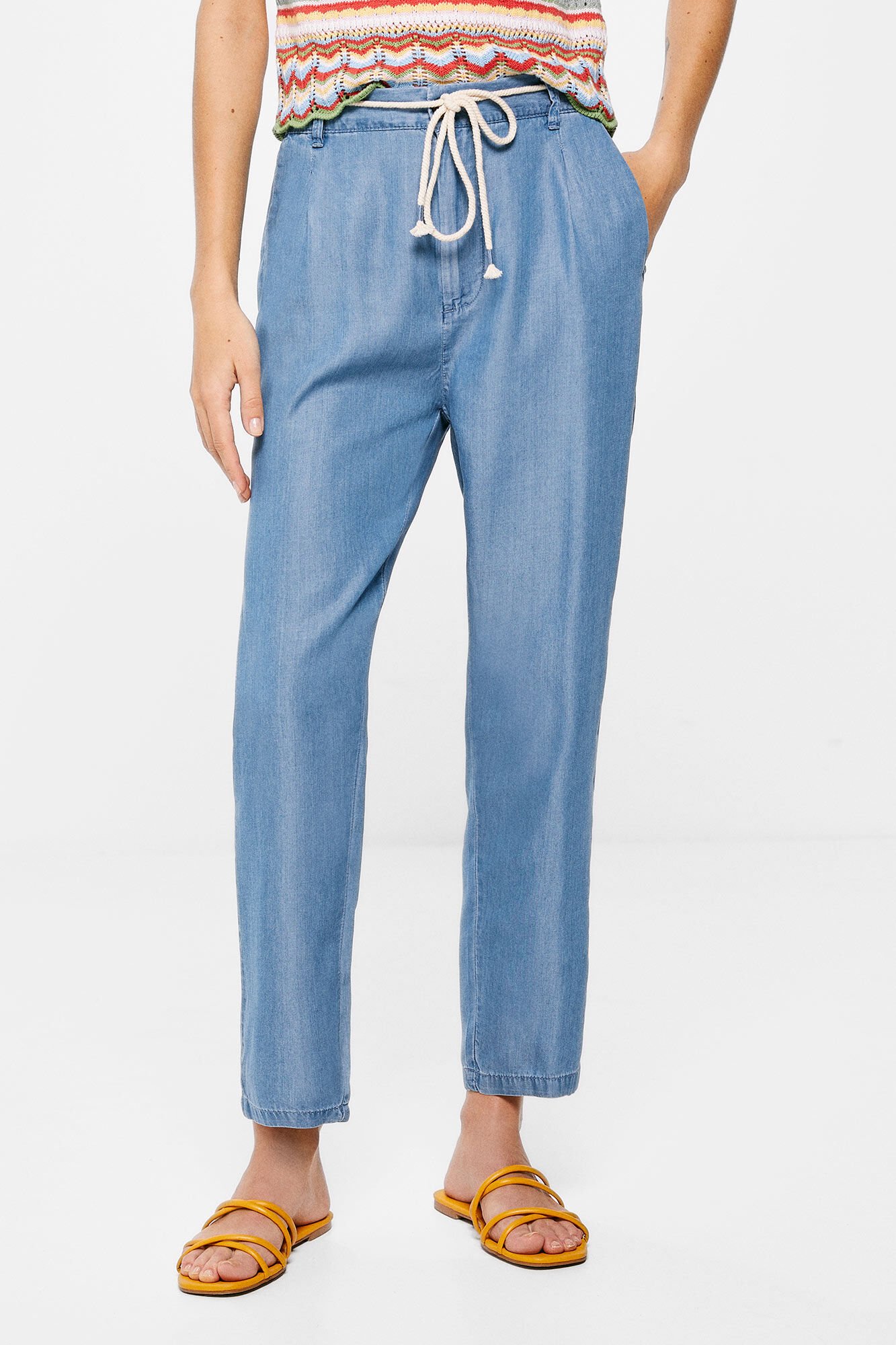 Pantalon tencel mujer 2025