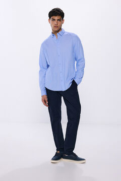 Springfield Camisa vestir bicolor azul
