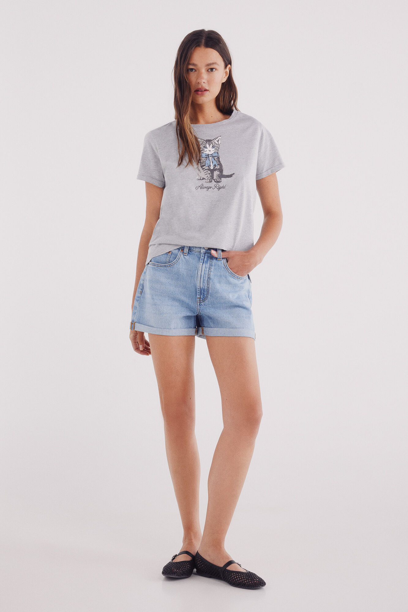 Springfield Playera gr&aacute;fica gris