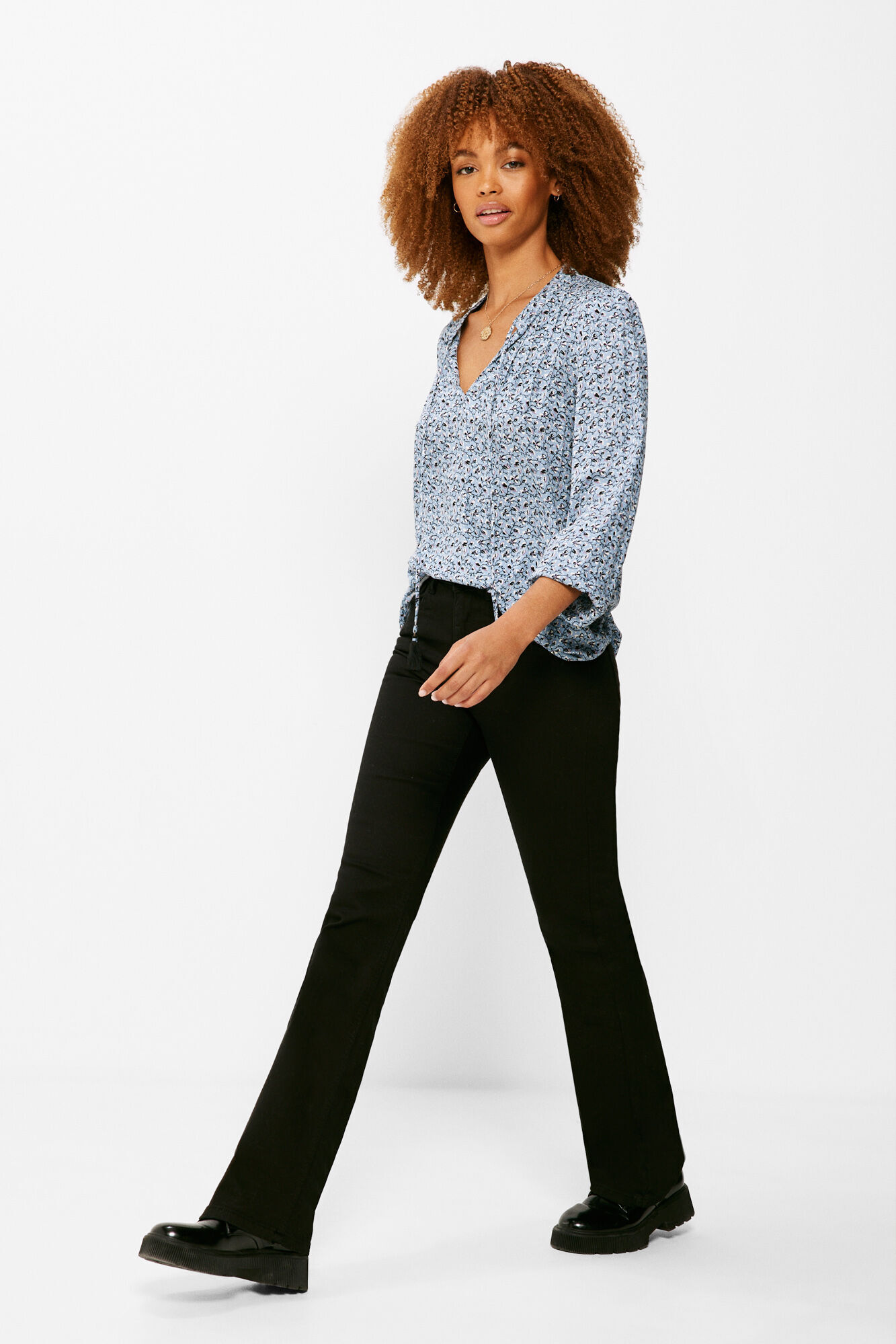 Springfield Jeans Boot Cut Lavado Sostenible negro