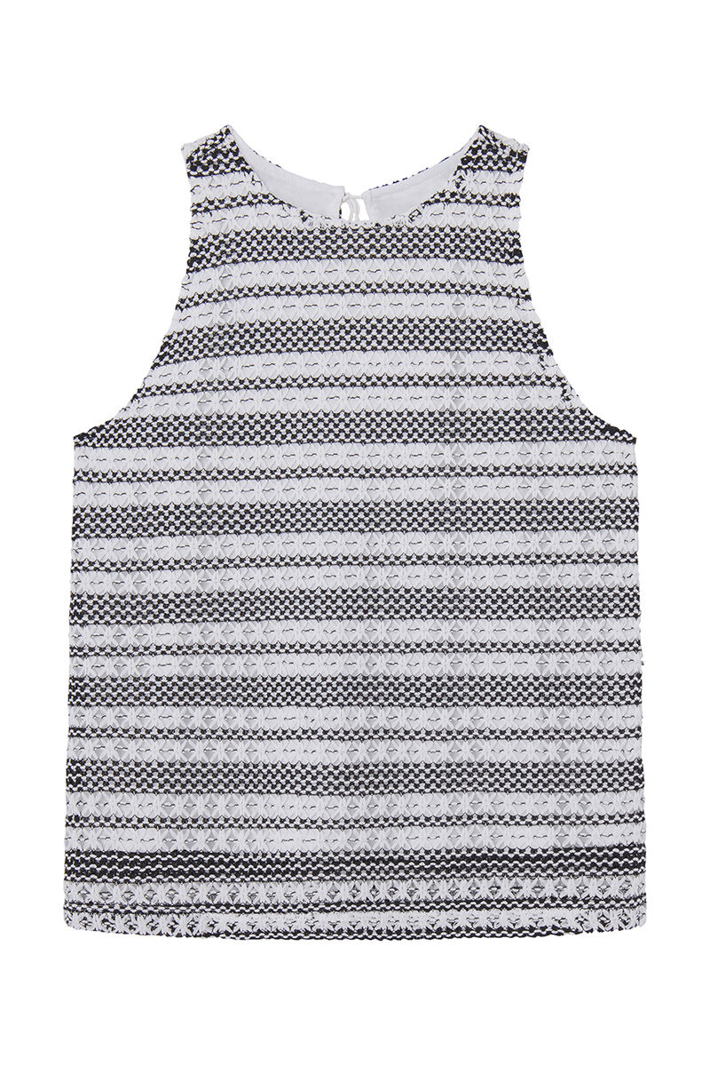 Springfield Playera textura rayas beige
