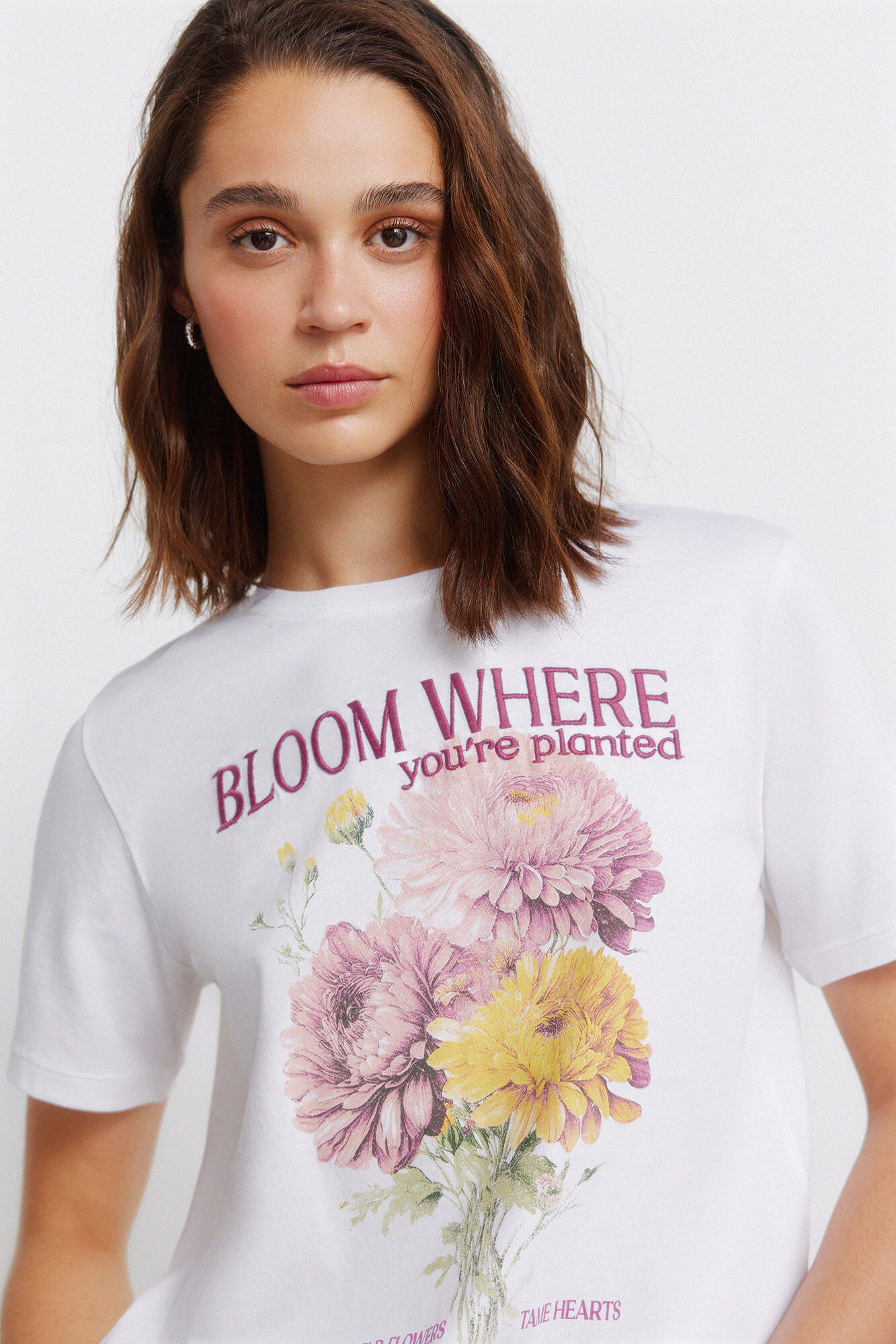 Springfield Playera de manga corta con estampado floral
