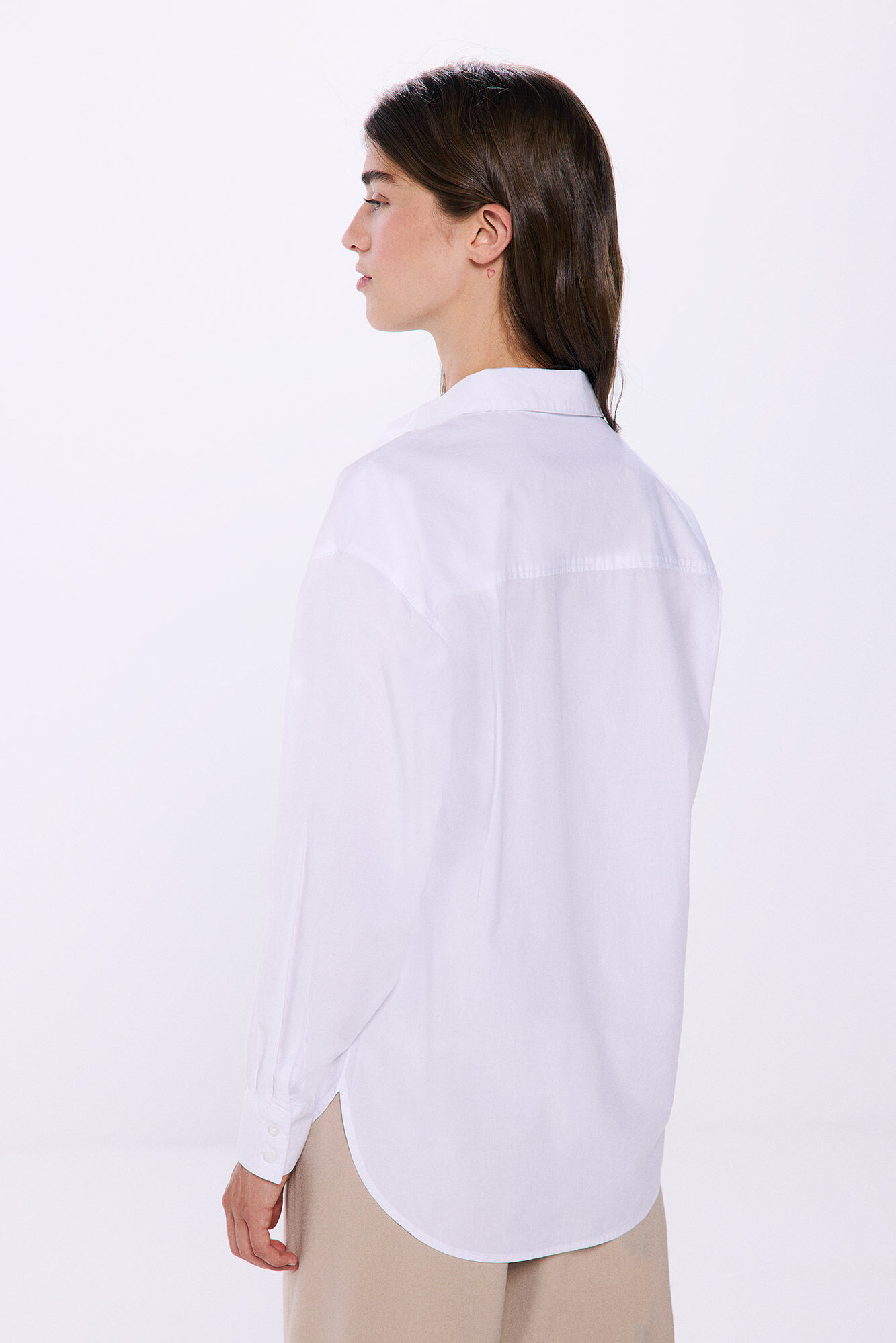 Springfield Camisa oversized algod&oacute;n  natural
